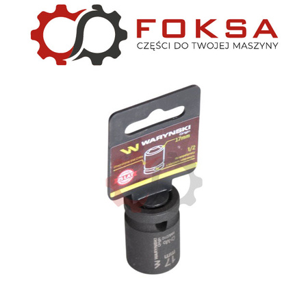 Nasadka udarowa sześciokątna 1/2", 17mm