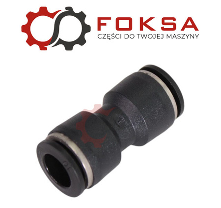 Szybkozłącze plastikowe tekalanu proste Fi 10mm, czarne