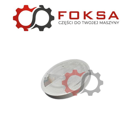 Odblask biały okrągły na śrubkę