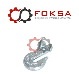 Hak sworzniowy 1/4" ocynk, do łańcucha 6mm, 1100kg