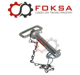 Sworzeń zaczepu z zawleczką i łańcuchem