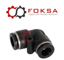 Szybkozłącze plastikowe tekalanu kolanko Fi 10mm, czarne