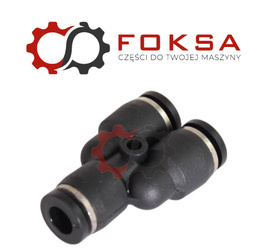 Szybkozłącze plastikowe tekalanu trójnik Y Fi 6mm, czarne