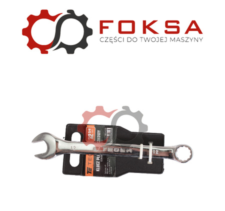 Klucz płasko-oczkowy 12 mm / TEGER