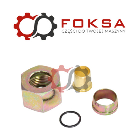 Złączka metalowa tekalanu Fi 15mm, M22x1,5