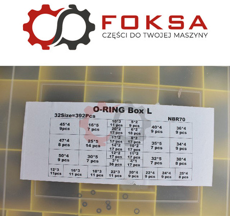 Zestaw o-ringów metrycznych 392 szt
