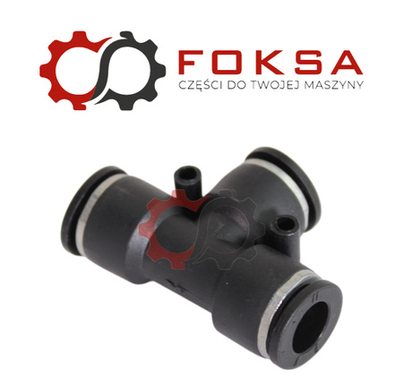 Szybkozłącze plastikowe tekalanu trójnik T Fi 11mm, czarne