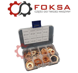 Zestaw podkładek miedzianych 105szt.