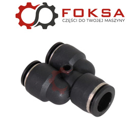 Szybkozłącze plastikowe tekalanu trójnik Y Fi 12mm / 10mm, czarne