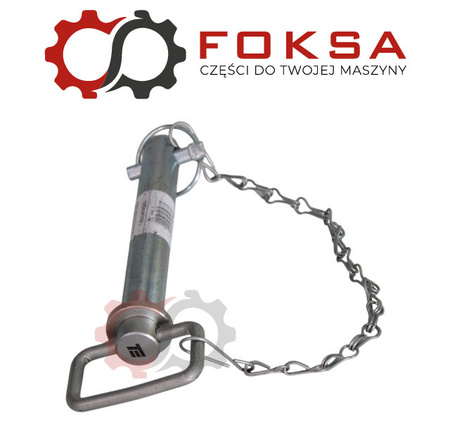 Sworzeń zaczepu z zawleczką i łańcuchem