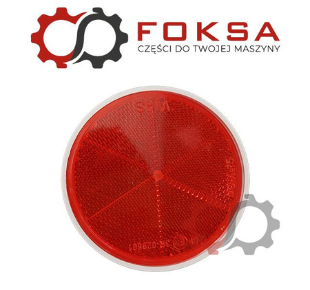 Odblask czerwony okrągły na śrubkę