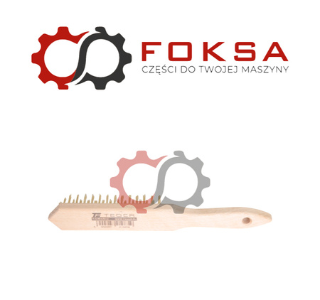 Szczotka druciana - drut mosiądzowany - 4 rzędowa TEGER