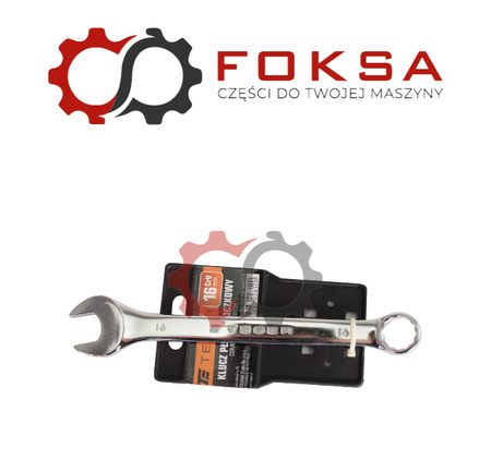 Klucz płasko-oczkowy 16 mm / TEGER