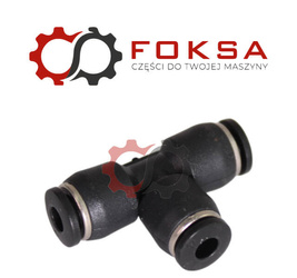 Szybkozłącze plastikowe tekalanu trójnik T Fi 4mm, czarne