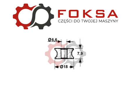 Rolka iglicy - 20mm / 6mm-otwór / 8mm - grubość