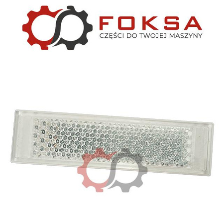 Odblask biały prostokątny