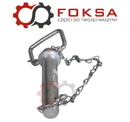 Sworzeń zaczepu z zawleczką i łańcuchem