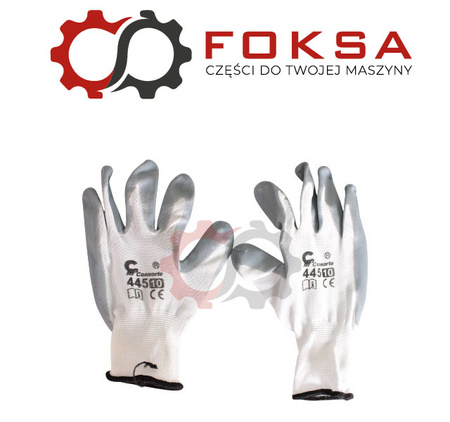 Rękawice nitryl-nylon szare rozm. 10