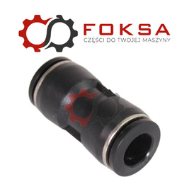 Szybkozłącze plastikowe tekalanu proste Fi 14mm, czarne