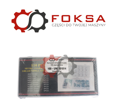 Komplet smarowniczek 110 elementów