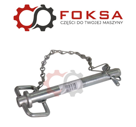 Sworzeń zaczepu z zawleczką i łańcuchem