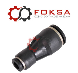 Szybkozłącze plastikowe tekalanu proste Fi 12mm / 6mm, czarne