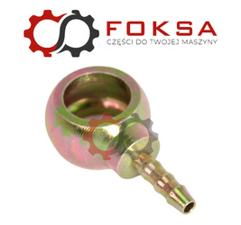 Końcówka oczkowa przewodu paliwowego Fi 16mm, wąż 6mm