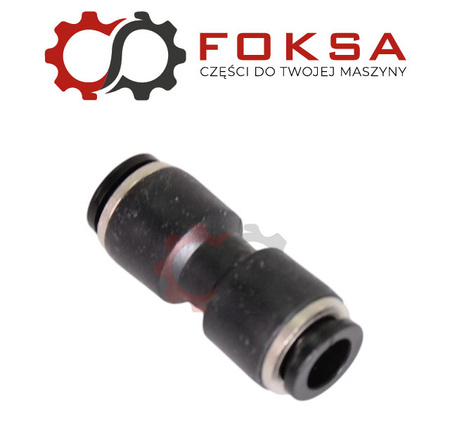 Szybkozłącze plastikowe tekalanu proste Fi 7mm, czarne