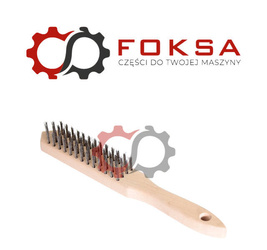 Szczotka druciana - drut stalowy -  4 rzędowa TEGER