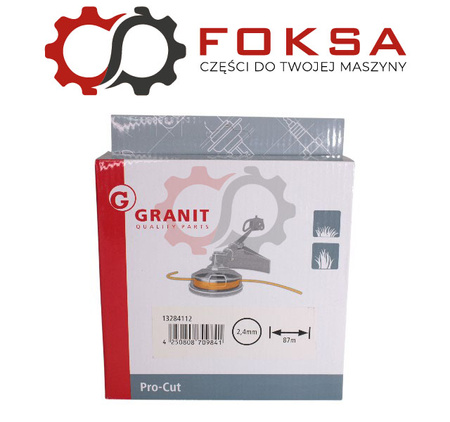 Żyłka podkaszarki 2,4 x 88m okrągła - pomarańczowa