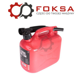 Kanister plastikowy 5L - czerwony