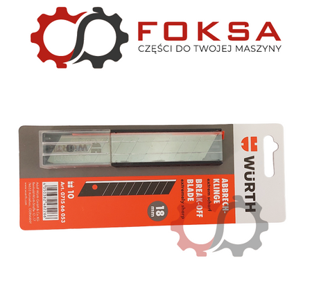 Ostrze noża tapicerskiego odłamywane WURTH