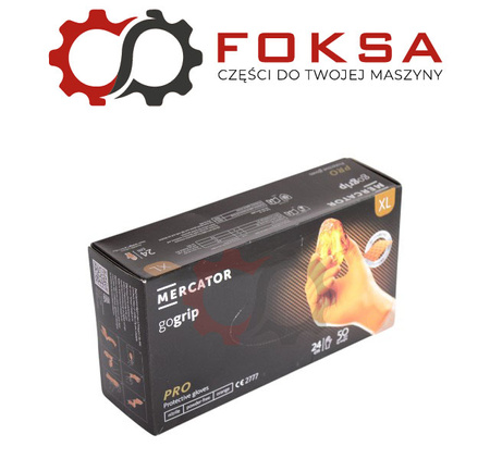 Rękawice nitrylowe Mercator GoGrip pomarańczowe rozm. XL - 50szt