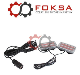 Lampy tylne zespolone LED z dynamicznym kierunkowskazem na magnes z kablem