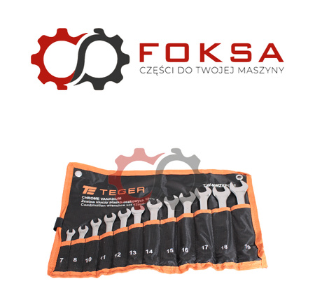 Zestaw kluczy płasko-oczkowych 12 szt / TEGER