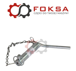 Sworzeń zaczepu z zagiętym uchwytem z łańcuchem