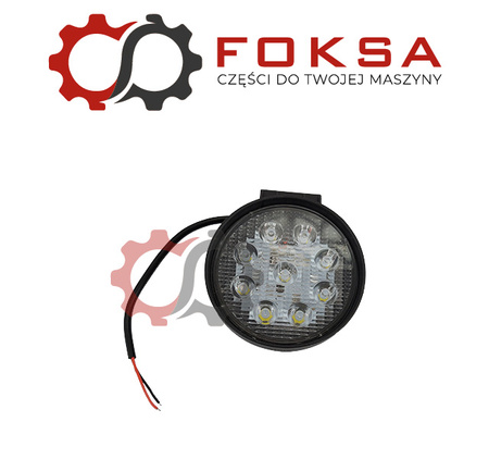 Lampa robocza okrągła 9 LEDx3W 2250Lm (światło skupione)