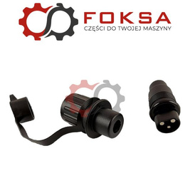 Wtyczka elektryczna przewodu 3 piny plastikowa