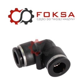 Szybkozłącze plastikowe tekalanu kolanko Fi 11mm, czarne