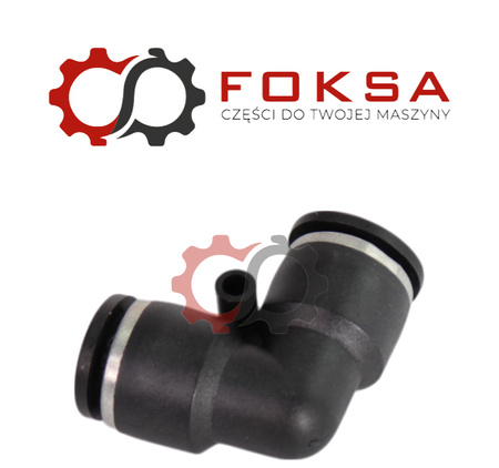 Szybkozłącze plastikowe tekalanu kolanko Fi 11mm, czarne