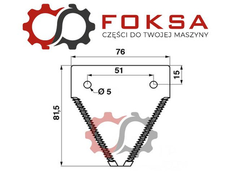 Nożyk kosy górnonacinany STD