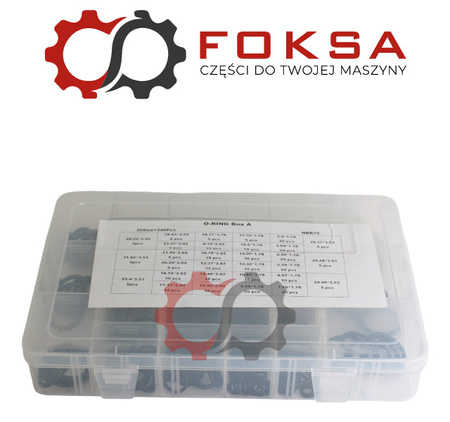 Zestaw o-ringów calowych 340 szt