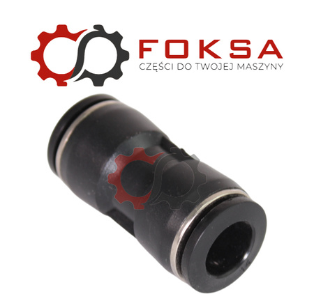 Szybkozłącze plastikowe tekalanu proste Fi 14mm, czarne