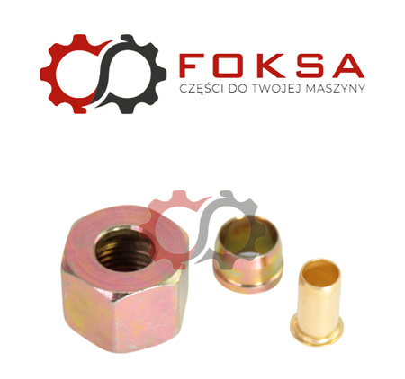 Złączka metalowa tekalanu Fi 10mm, M16x1,5