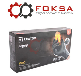 Rękawice nitrylowe Mercator GoGrip czarne rozm. L - 50szt