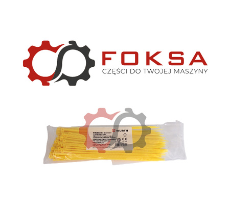 Opaska kablowa / trytytka WURTH- żółta (op 100 szt)