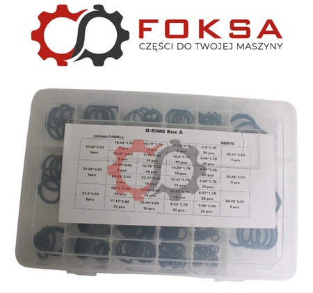 Zestaw o-ringów calowych 340 szt