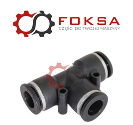 Szybkozłącze plastikowe tekalanu trójnik T Fi 11mm, czarne