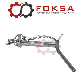 Sworzeń zaczepu z zagiętym uchwytem z łańcuchem