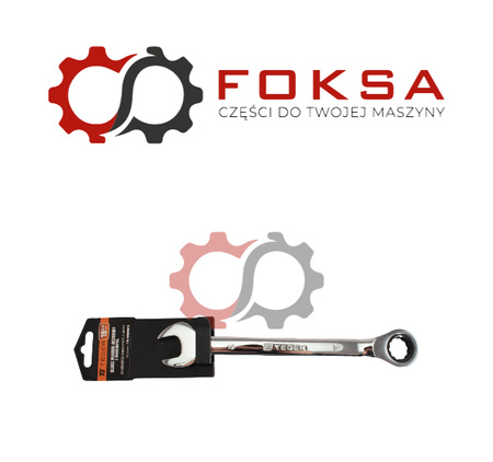 Klucz płasko-oczkowy z grzechotką 19 mm / TEGER